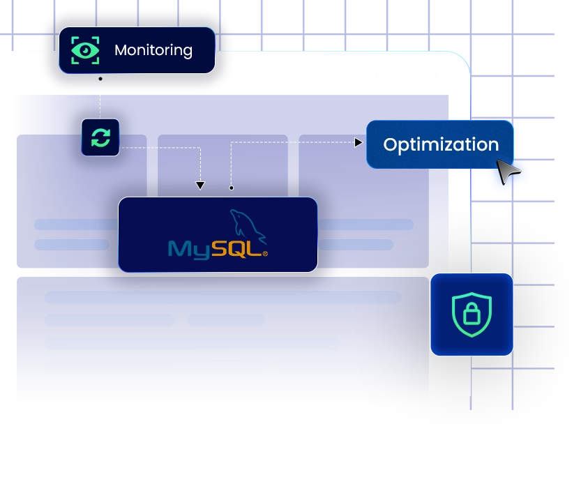 Managed MySQL database hosting without server management hassle illustration | HiQloud